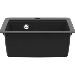 Sanitair & Loodgietersbenodigdheden*vidaXL Wasbak 470 x 440 mm Graniet Zwart