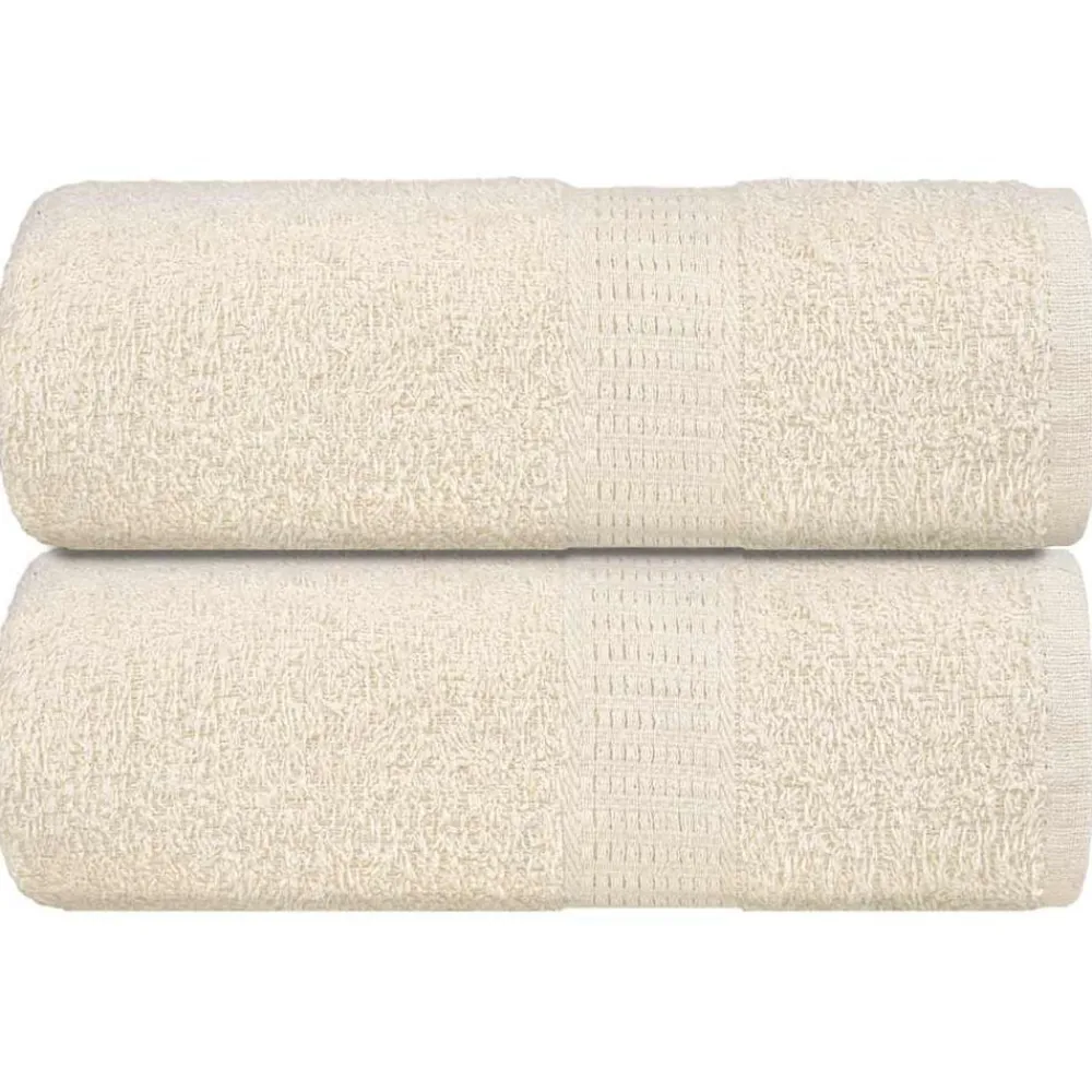 Washandjes FROGN 2 st 30x30 cm 360 g/m² crème>vidaXL New