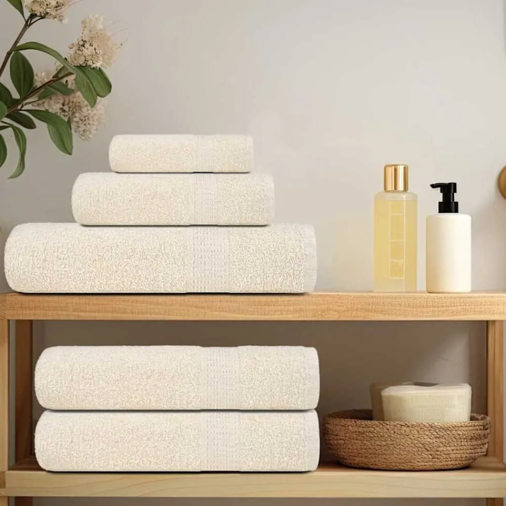Washandjes FROGN 2 st 30x30 cm 360 g/m² crème>vidaXL New