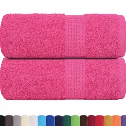 Linnengoed*vidaXL Washandjes FROGN 2 st 30x30 cm 360 g/m² Roze