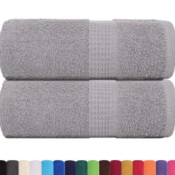 Linnengoed*vidaXL Washandjes FROGN 2 st 30x30 cm 360 g/m² Grijs