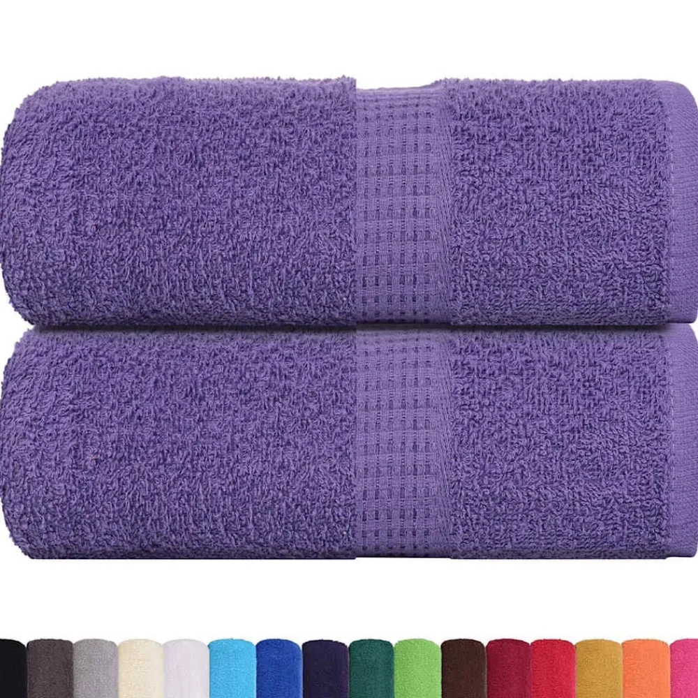 Linnengoed*vidaXL Washandjes FROGN 2 st 30x30 cm 360 g/m² Paars