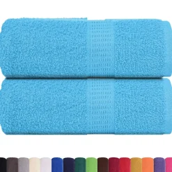 Linnengoed*vidaXL Washandjes FROGN 2 st 30x30 cm 360 g/m² Turquoise