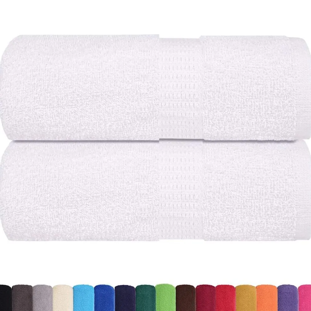 Linnengoed*vidaXL Washandjes FROGN 2 st 15x21 cm 360 g/m² Wit