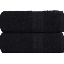 Linnengoed*vidaXL Washandjes FROGN 2 st 30x30 cm 360 g/m² Zwart