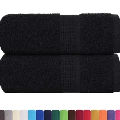 Linnengoed*vidaXL Washandjes FROGN 2 st 30x30 cm 360 g/m² Zwart