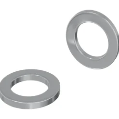 Bouwbeslag*vidaXL Washers 2 pcs Zilver 10 x 10 x 1,2 mm Staal