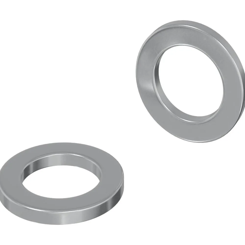 Bouwbeslag*vidaXL Washers 2 pcs Zilver 10 x 10 x 1,2 mm Staal