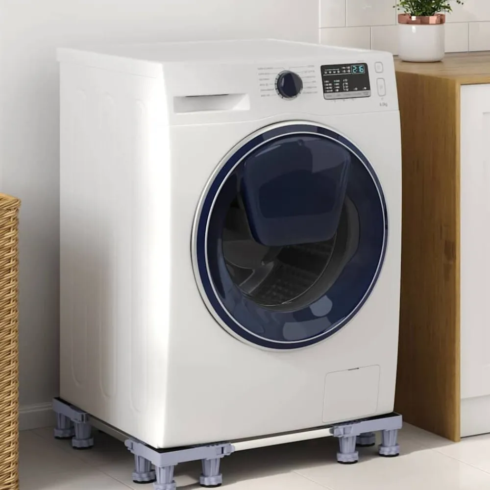 Wasmachinebasis Grijs 67 x 67 x 12 cm Roestvrij staal>vidaXL New