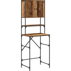 Huishoudaccessoires*vidaXL Wasmachinekast Oudhout 68 x 48,5 x 194 cm Bewerkt hout Oud hout