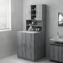 Wasmachinekast 71x71,5x91,5 cm eikenkleurig>vidaXL Online