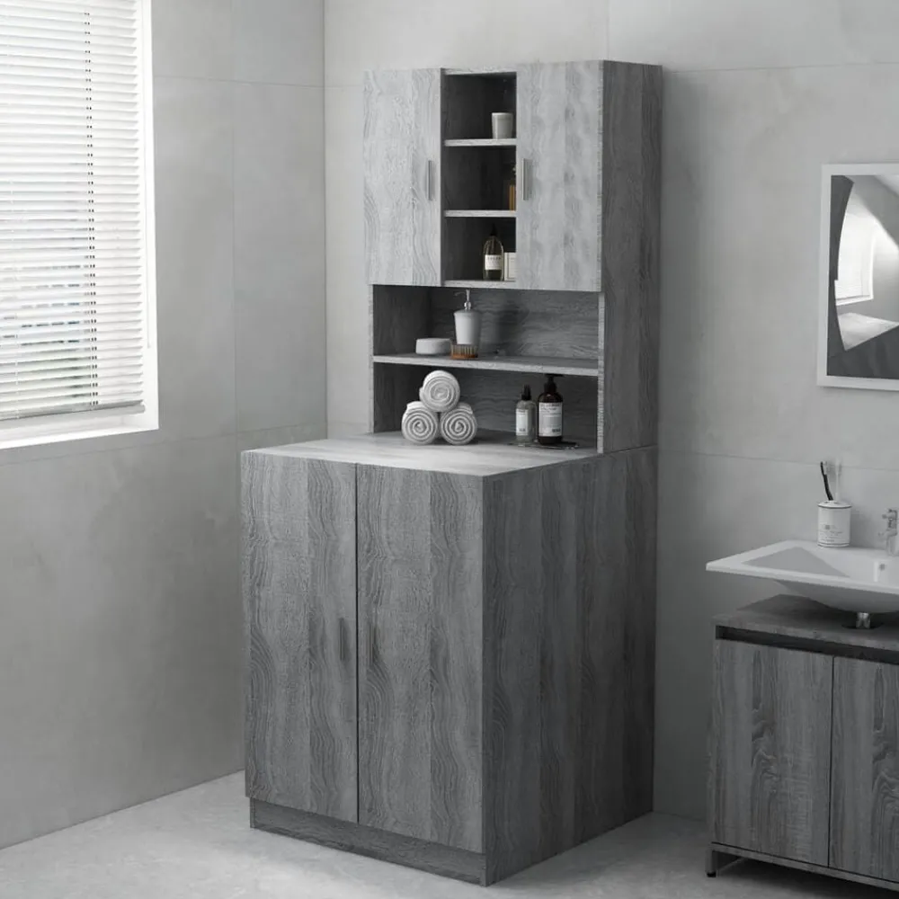 Wasmachinekast 71x71,5x91,5 cm eikenkleurig>vidaXL Online