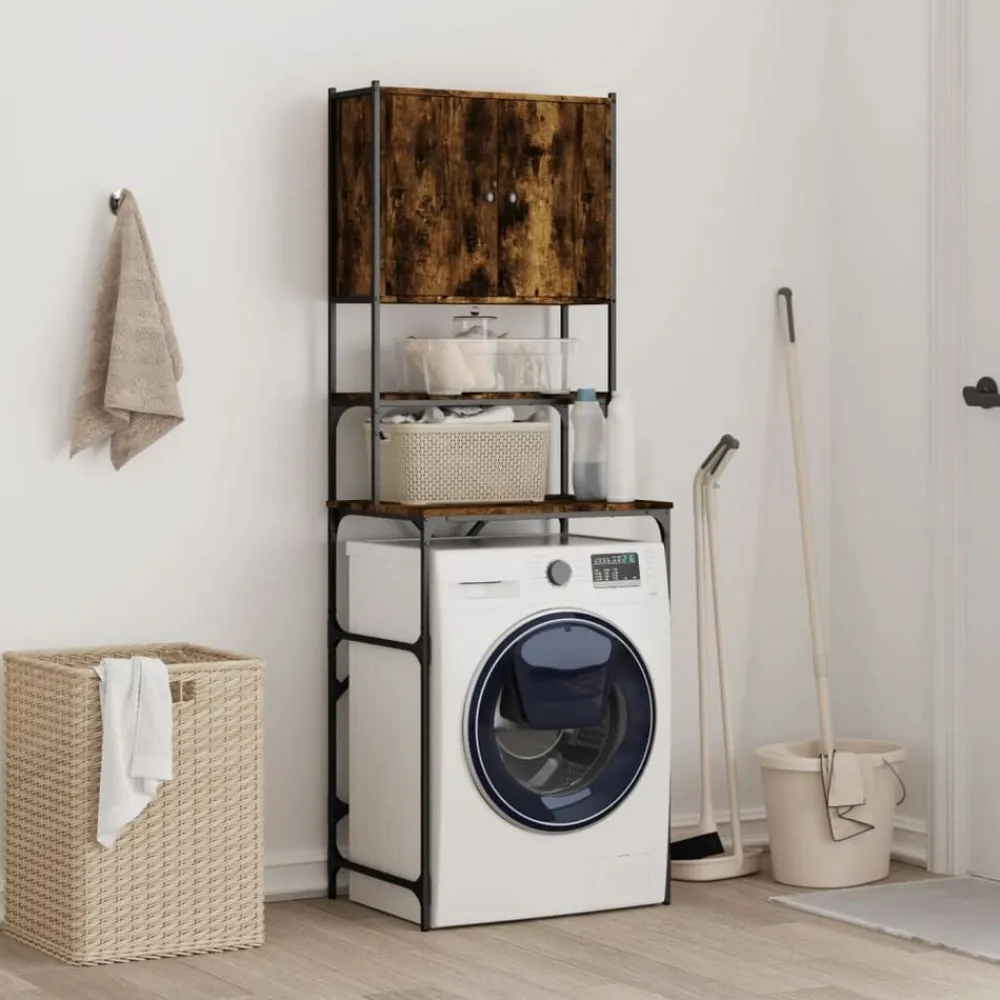 Wasmachinekast 68x48,5x194 cm kleurig>vidaXL Best