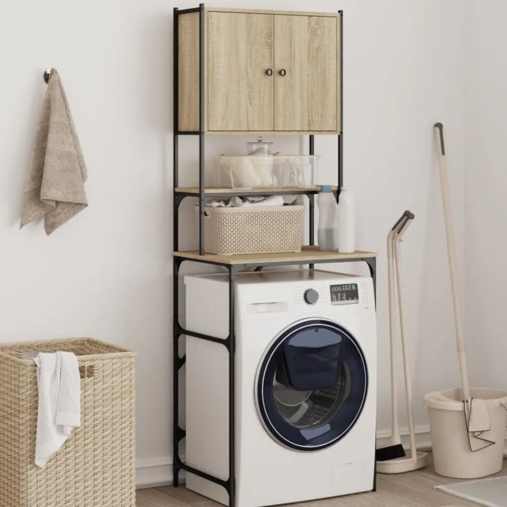 Wasmachinekast 68x48,5x194 cm kleurig>vidaXL Best