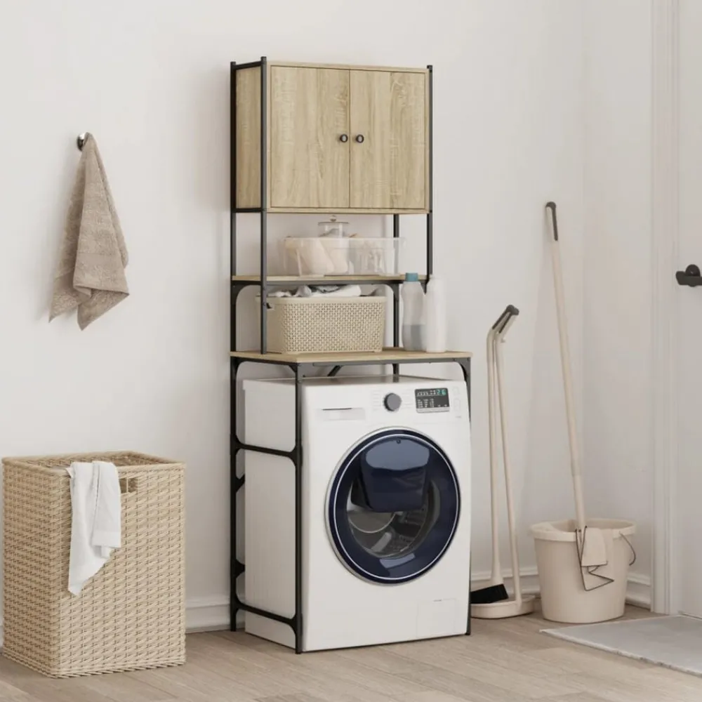 Wasmachinekast 68x48,5x194 cm kleurig>vidaXL Best
