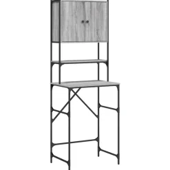 Wasmachinekast 68x48,5x194 cm eikenkleurig>vidaXL New