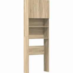 Huishoudaccessoires*vidaXL Wasmachinekast 64x24x190 cm bewerkt hout en kleurig Sonoma eiken