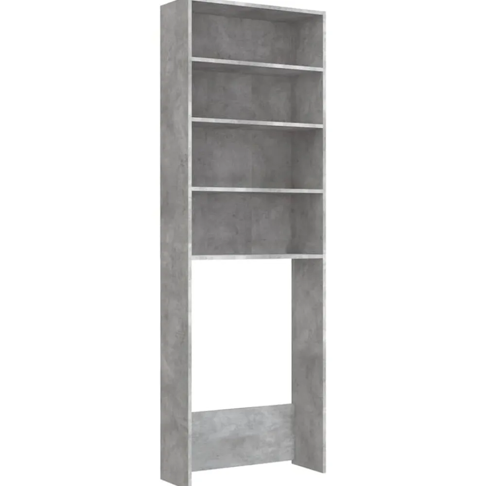 Huishoudaccessoires*vidaXL Wasmachinekast 64x24x190 cm Betongrijs