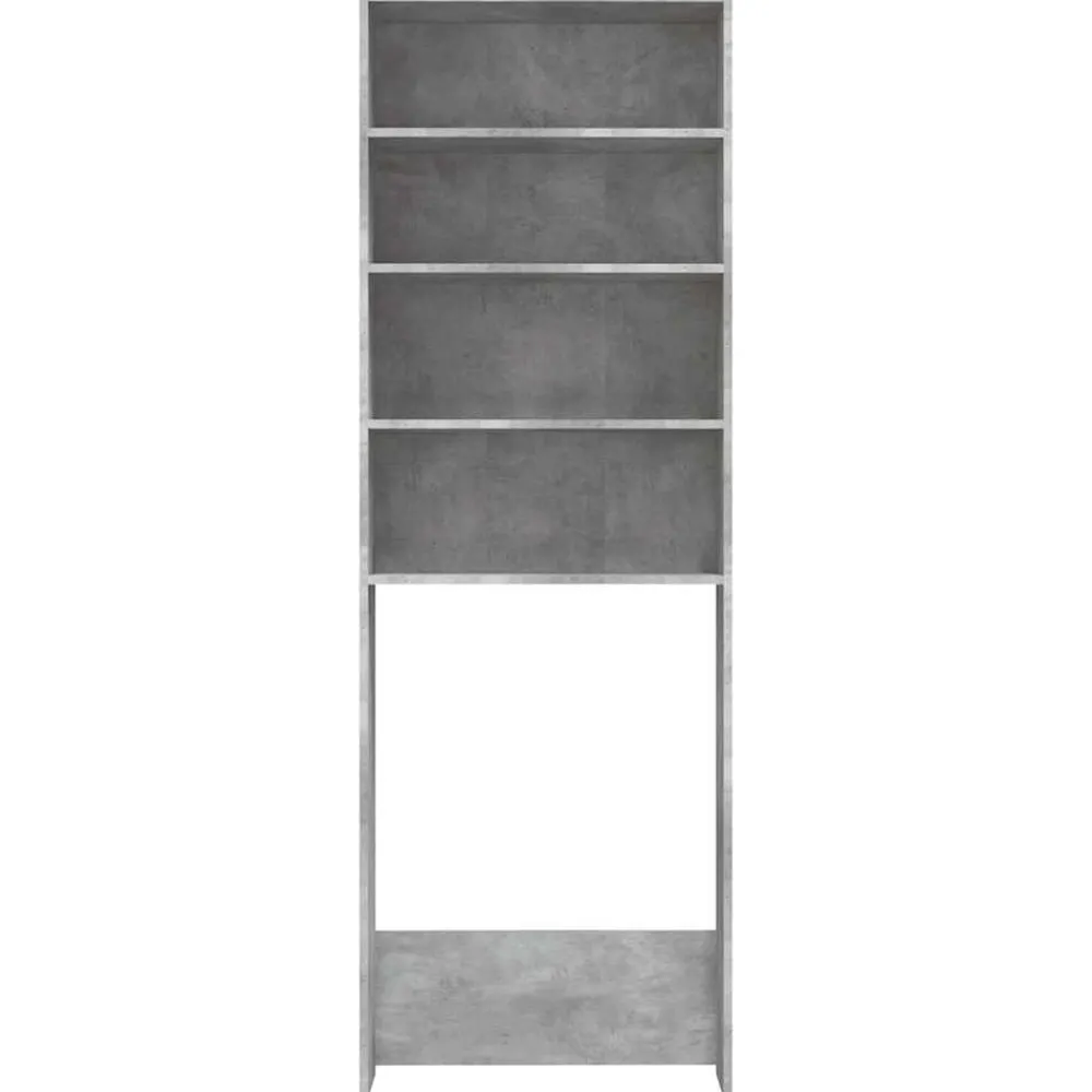 Huishoudaccessoires*vidaXL Wasmachinekast 64x24x190 cm Betongrijs