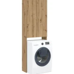 Wasmachinekast 64x25,5x190 cm artisanaal eikenkleur>vidaXL Hot