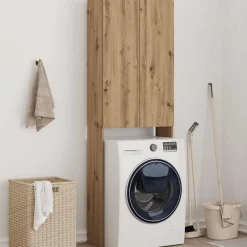 Wasmachinekast 64x25,5x190 cm artisanaal eikenkleur><noscript><img width=