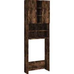 Huishoudaccessoires*vidaXL Wasmachinekast 64x25,5x190 cm kleurig Gerookt eiken