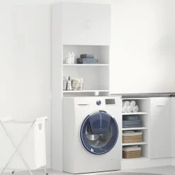 Wasmachinekast 64x24x190 cm bewerkt hout><noscript><img width=
