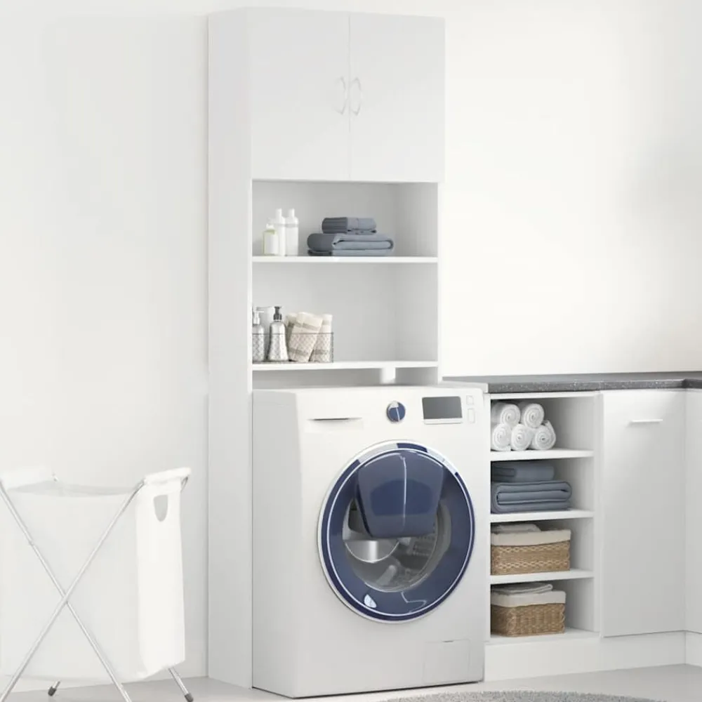 Wasmachinekast 64x24x190 cm bewerkt hout>vidaXL Online