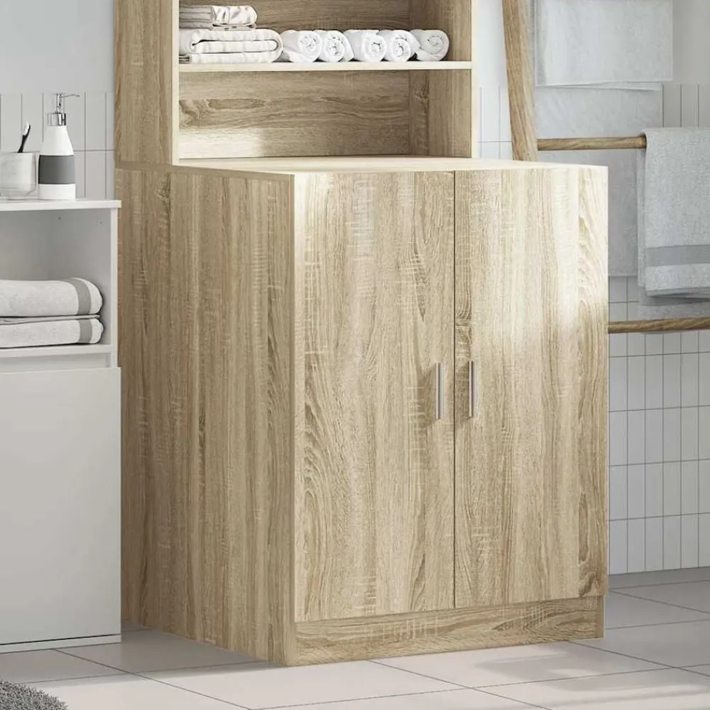 Huishoudaccessoires*vidaXL Wasmachinekast 70,5x71,5x91,5 cm kleurig Sonoma eiken