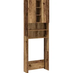 Wasmachinekast 64x25,5x190 cm kleurig>vidaXL New