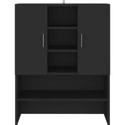 Huishoudaccessoires*vidaXL Wasmachinekast 70,5x25,5x90 cm Zwart