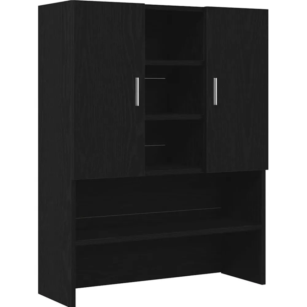 Huishoudaccessoires*vidaXL Wasmachinekast 70,5x25,5x90 cm kleurig Zwart eiken