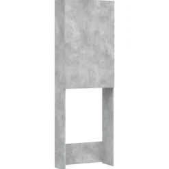 Huishoudaccessoires*vidaXL Wasmachinekast 64x25,5x190 cm Betongrijs