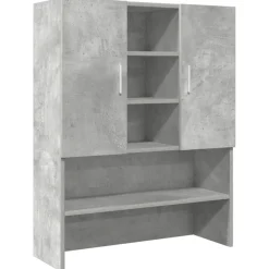 Huishoudaccessoires*vidaXL Wasmachinekast 70,5x25,5x90 cm betongrijs