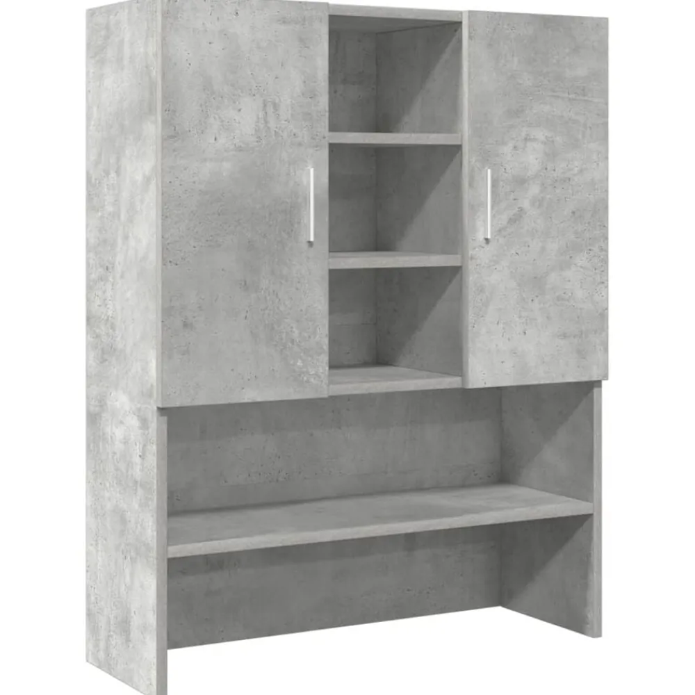 Huishoudaccessoires*vidaXL Wasmachinekast 70,5x25,5x90 cm betongrijs