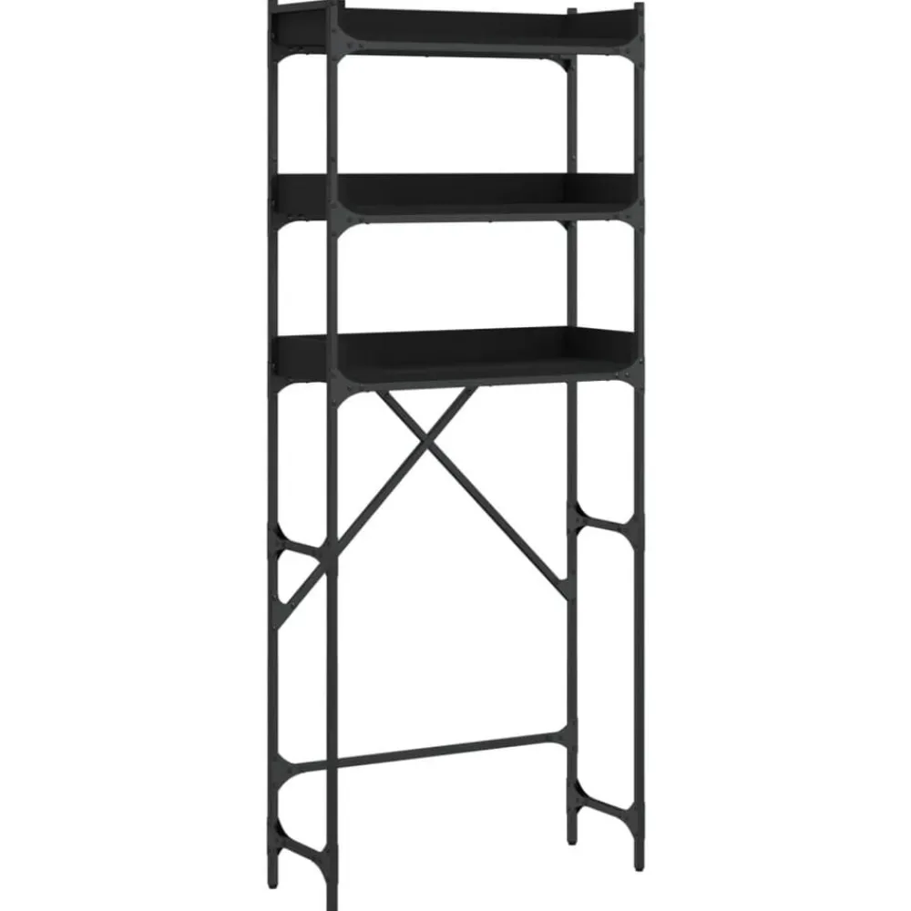 Wasmachinekast 67x25x163 cm bewerkt hout>vidaXL Online