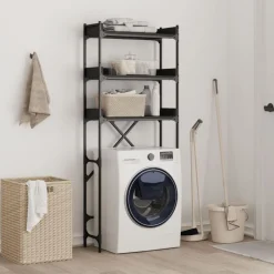 Wasmachinekast 67x25x163 cm bewerkt hout><noscript><img width=