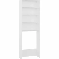 Huishoudaccessoires*vidaXL Wasmachinekast 64x24x190 cm Wit