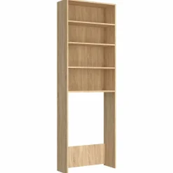 Wasmachinekast 64x24x190 cm wit en kleurig>vidaXL Online
