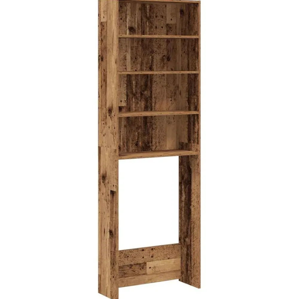 Huishoudaccessoires*vidaXL Wasmachinekast 64x24x190 cm kleurig Oud hout