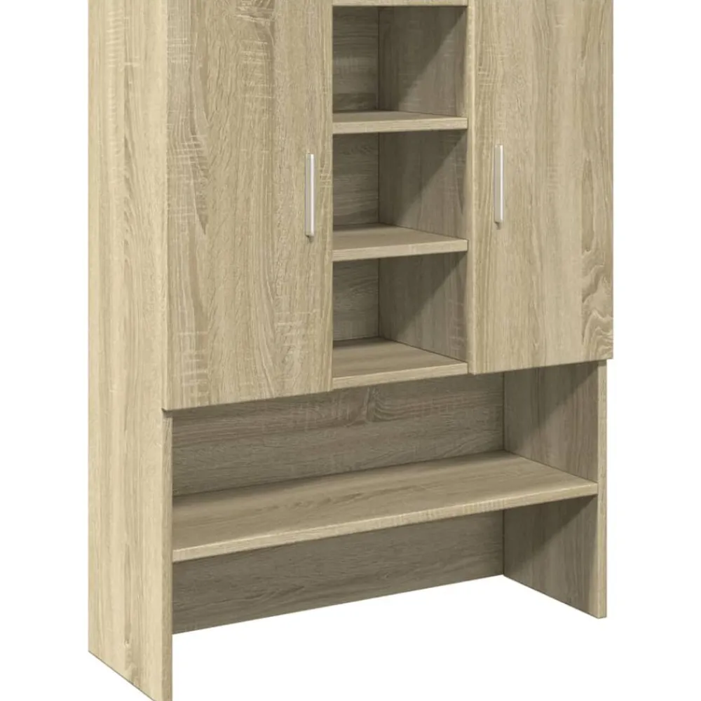 Huishoudaccessoires*vidaXL Wasmachinekast 70,5x24x90 cm kleurig Sonoma eiken