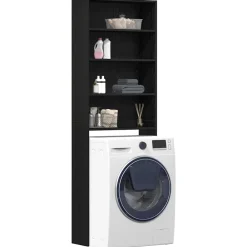 Wasmachinekast 64 x 24 x 190 cm Bewerkt hout><noscript><img width=