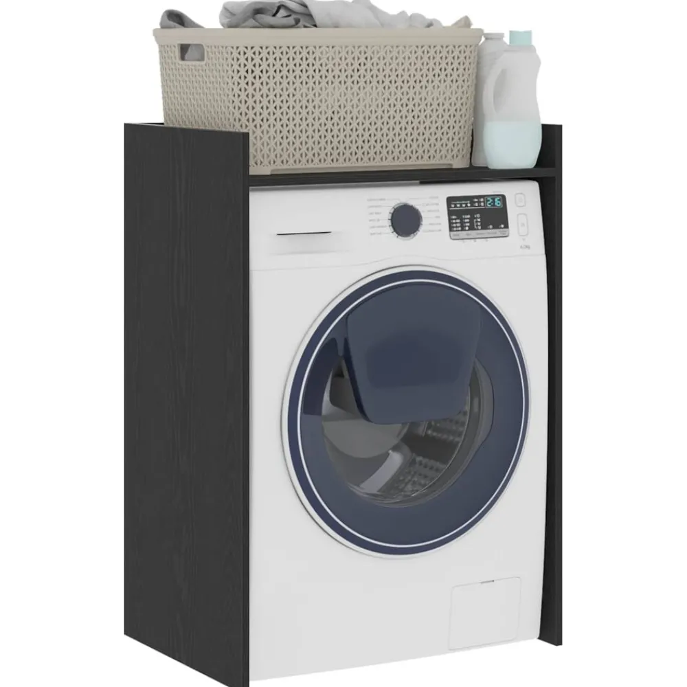 Kasten & Opbergmeubelen*vidaXL Wasmachinekast 67,5 x 48 x 97 cm Bewerkt hout Zwart eiken