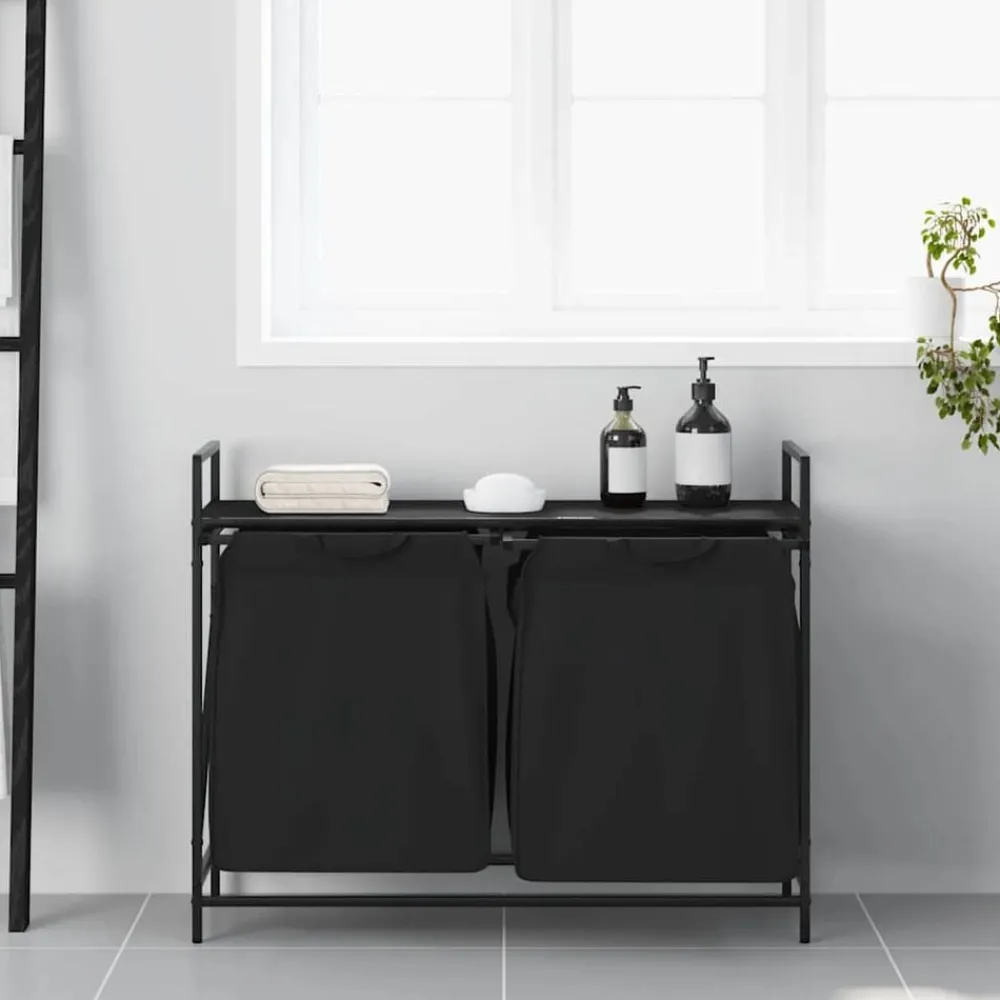 Wasmand 2 vakken met plank kleurig>vidaXL Hot