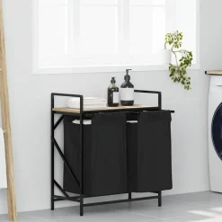 Wasmand 2 vakken met plank kleurig>vidaXL Best