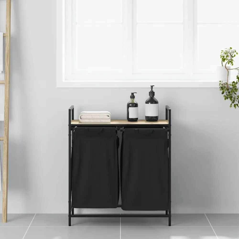 Wasmand 2 vakken met plank kleurig>vidaXL Best