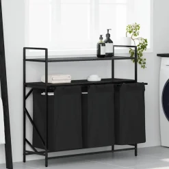 Wasmand 3 vakken met planken kleurig>vidaXL Best