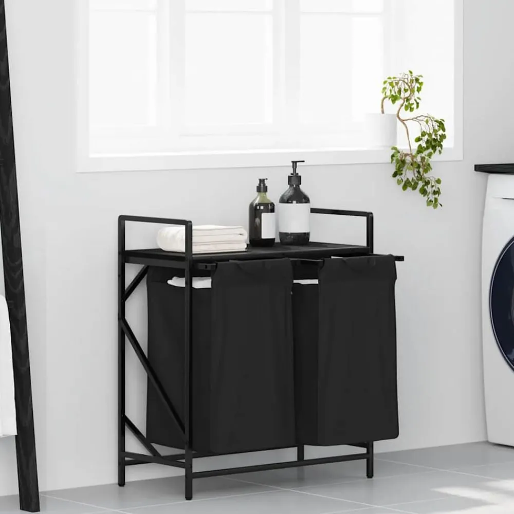 Wasmand 2 vakken met plank kleurig>vidaXL Outlet