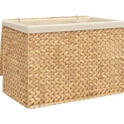 Wasmand met 3 vakken 75x42,5x52 cm waterhyacint>vidaXL Online