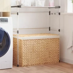 Wasmand met 3 vakken 75x42,5x52 cm waterhyacint>vidaXL Online